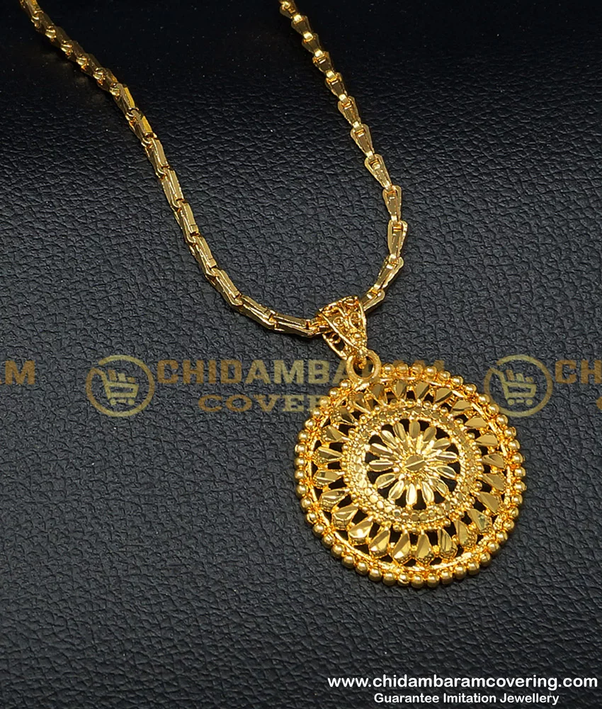 Round shape gold 2025 pendant designs